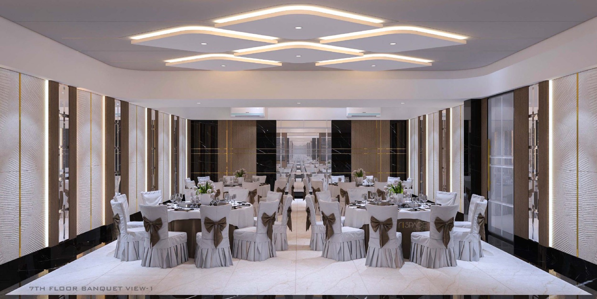 Banquet hall at Hotel V Kondapur